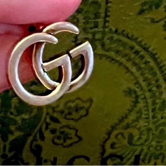 Gucci Gold-Tone GG Logo Earrings - Picture 2 of 7